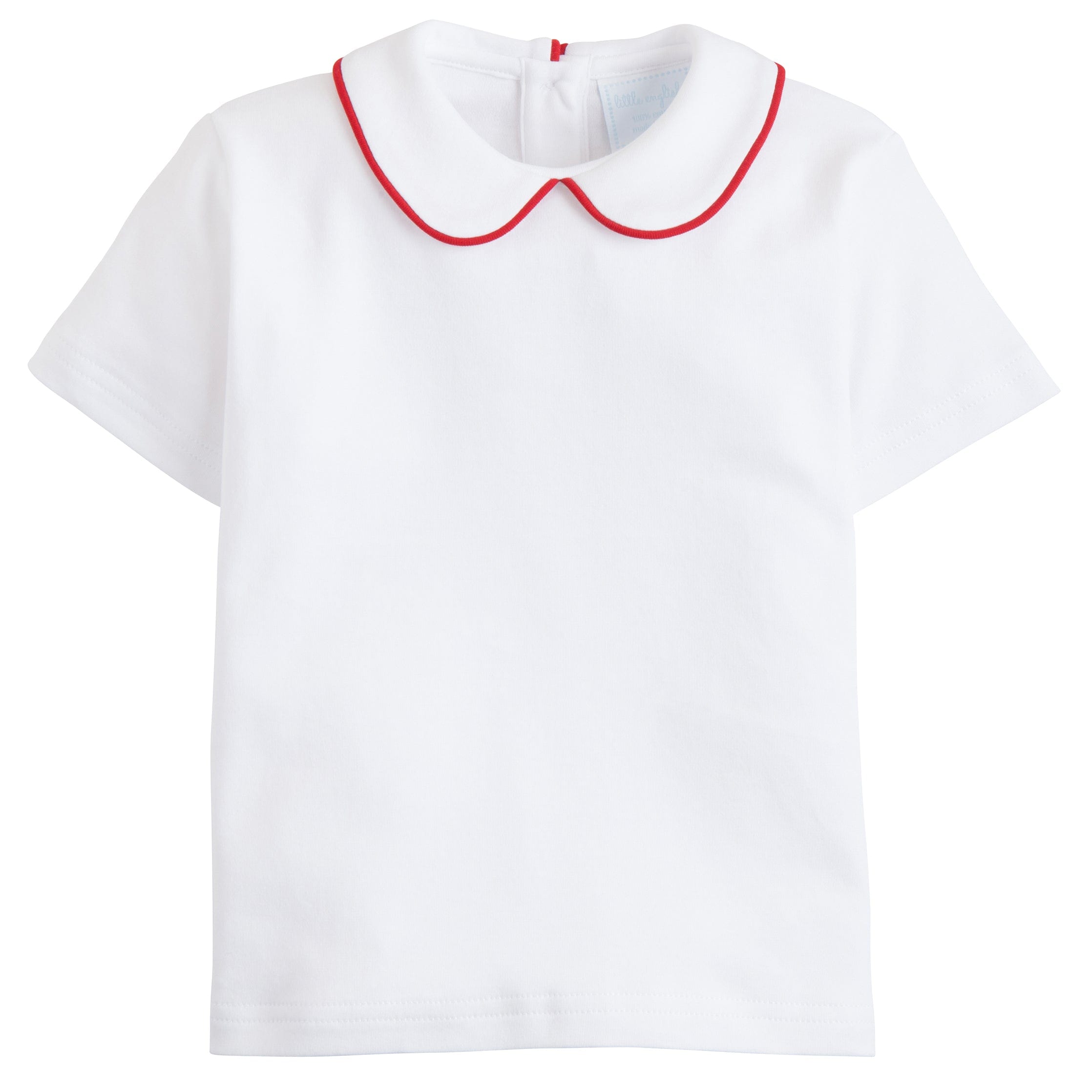 Piped Peter Pan Short Sleeve - Red