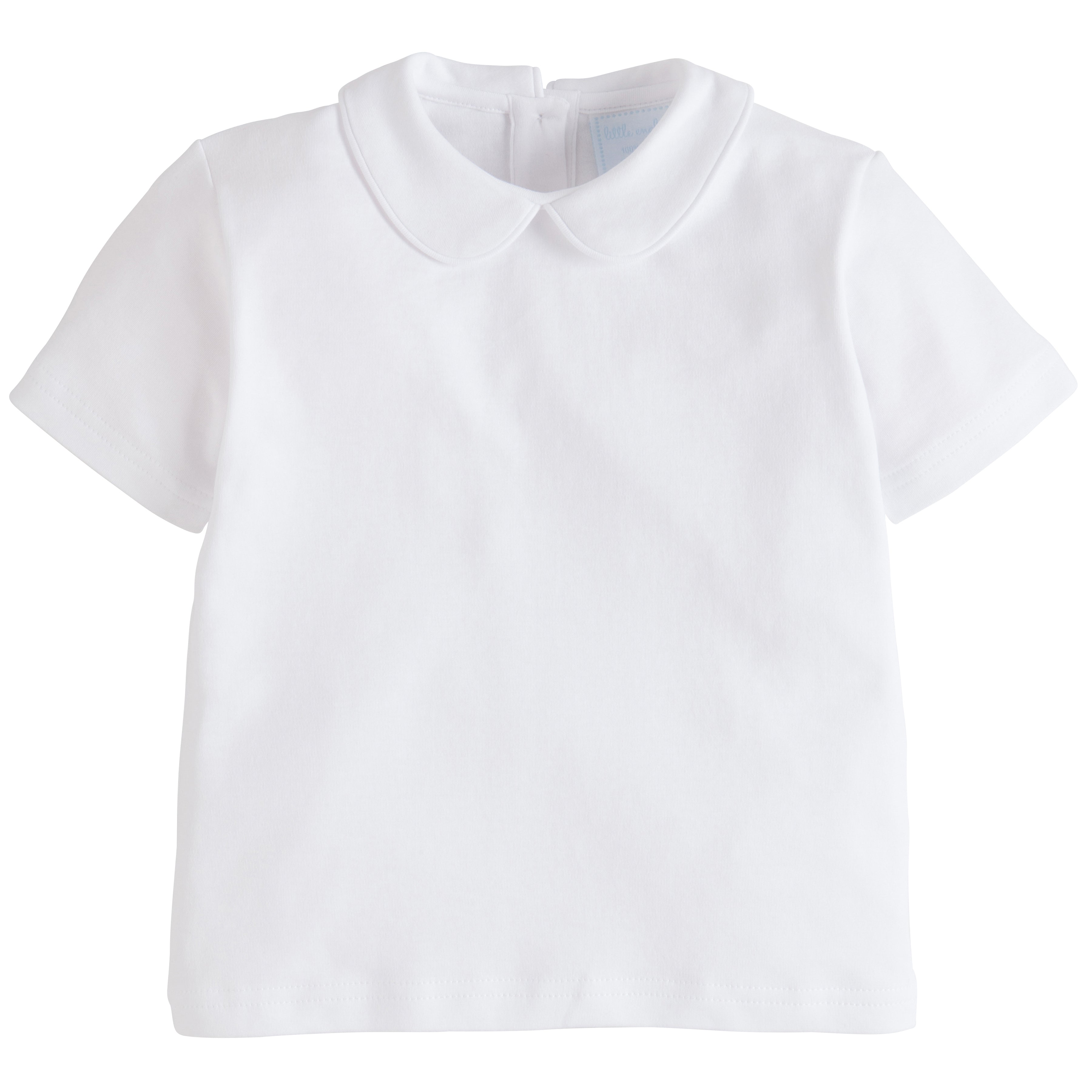 Piped Peter Pan Short Sleeve - White