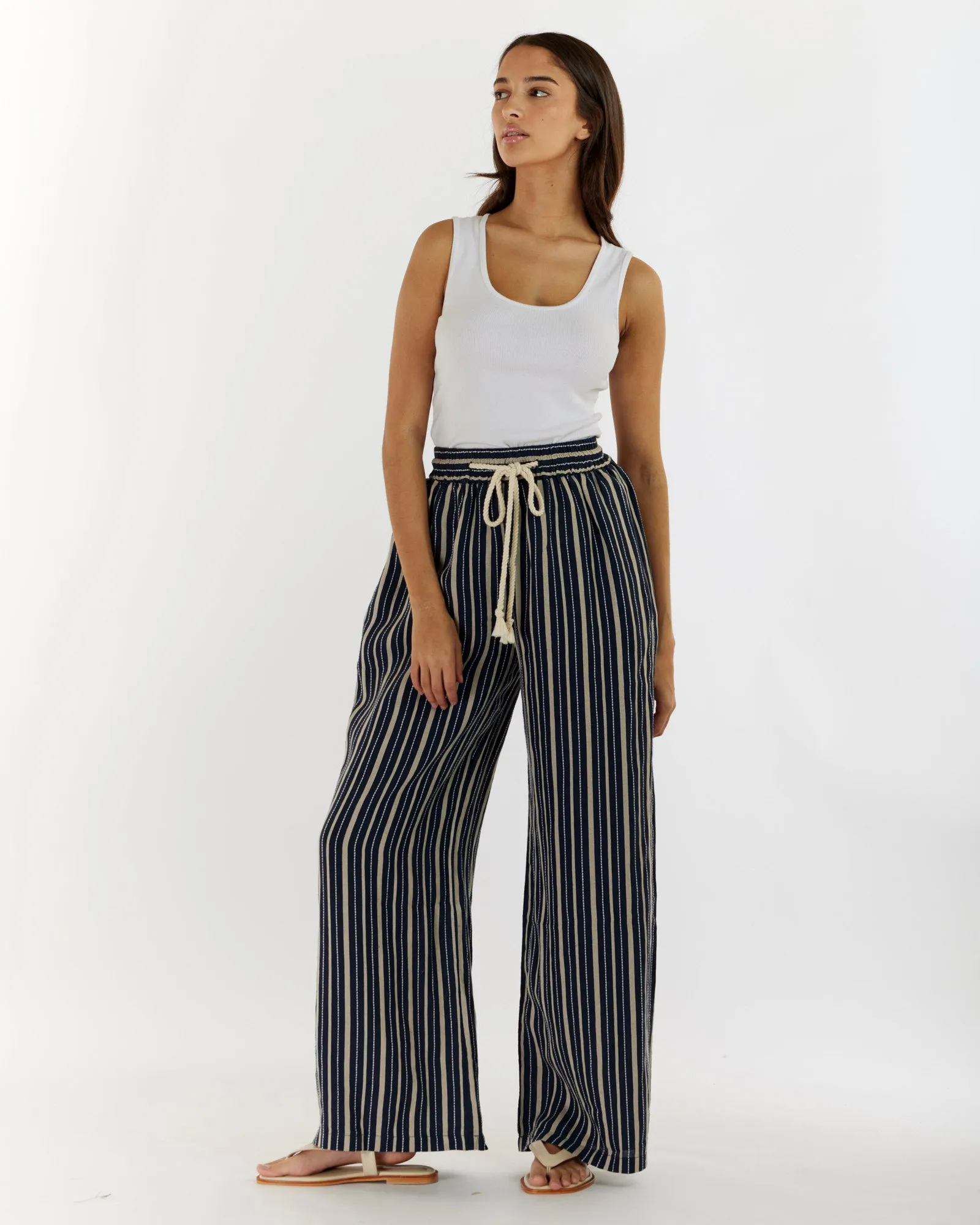 Porto Linen Stripe Pant