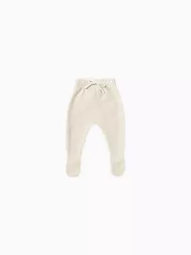 Quincy Mae - Footed Knit Pant Natural