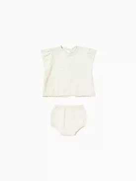 Quincy Mae - Ivory Penny Knit Set