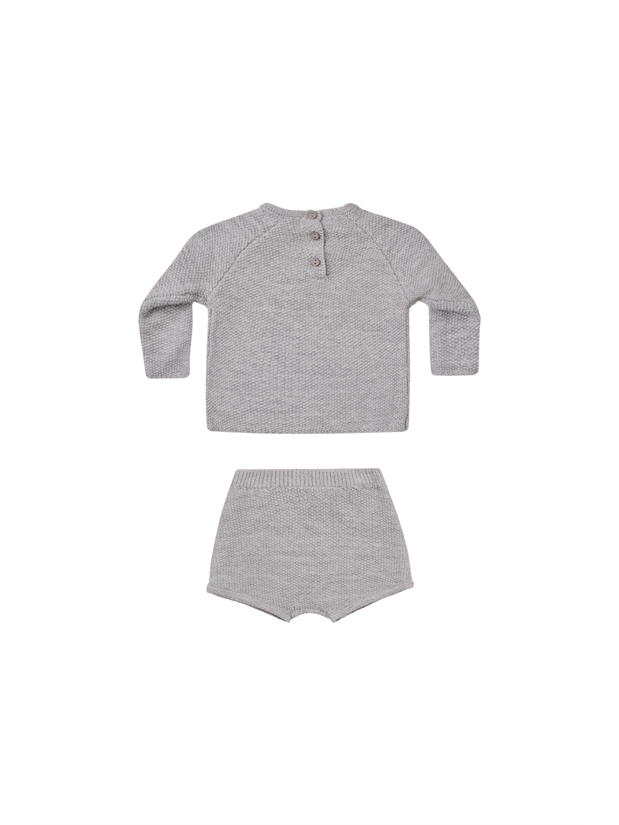 Quincy Mae - Summer knit set - heathered periwinkle