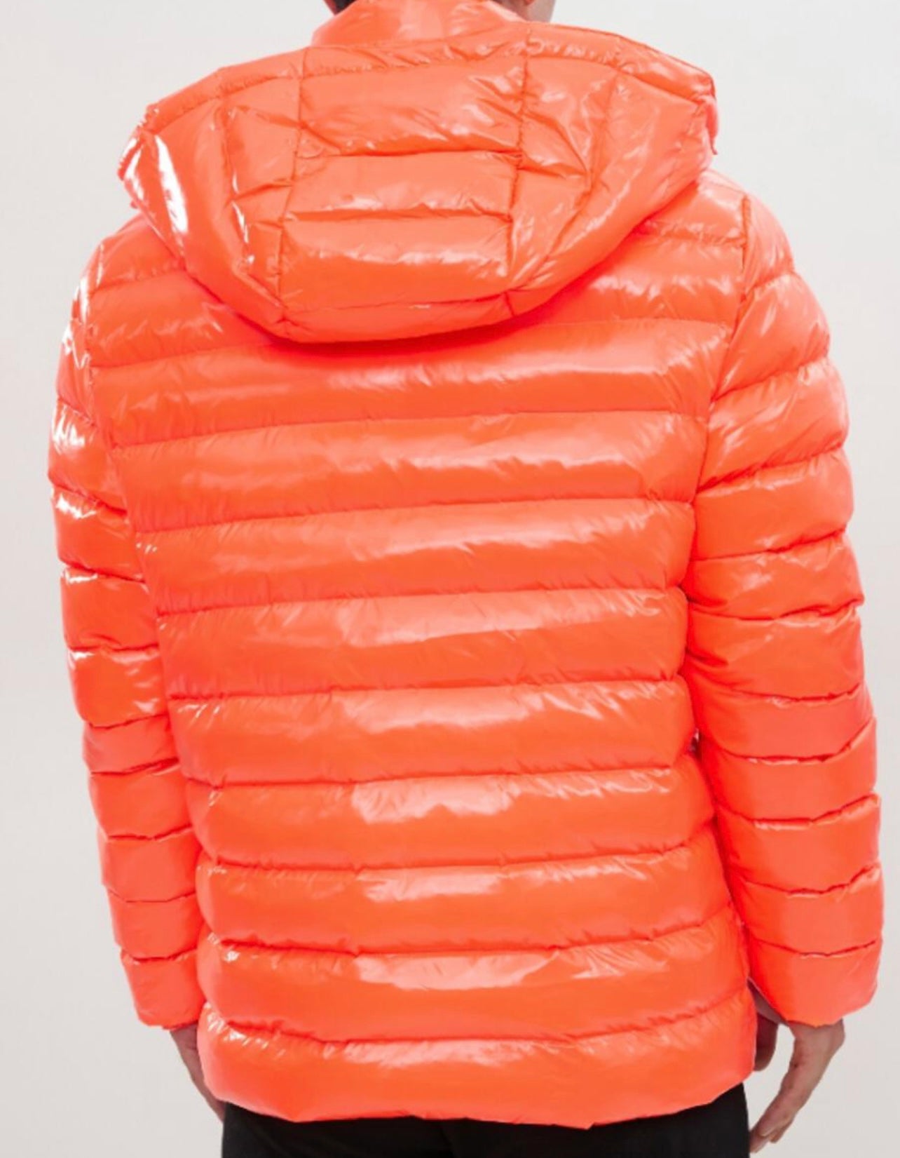 Roku Shiny Tear Drip Bubble Jacket (Neon Orange)