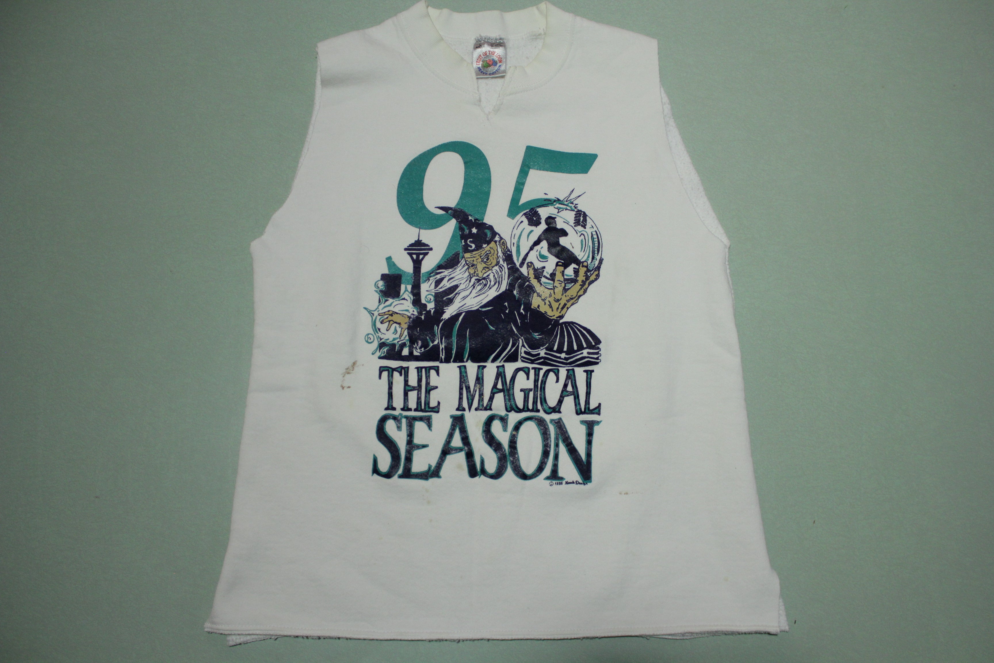 Seattle Mariners Magical Season 1995 Vintage 90's Cut Off Sleeveless Sweatshirt