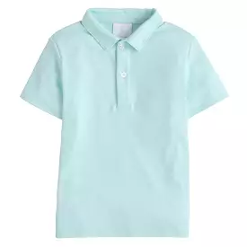 Short Sleeve Polo - Aqua