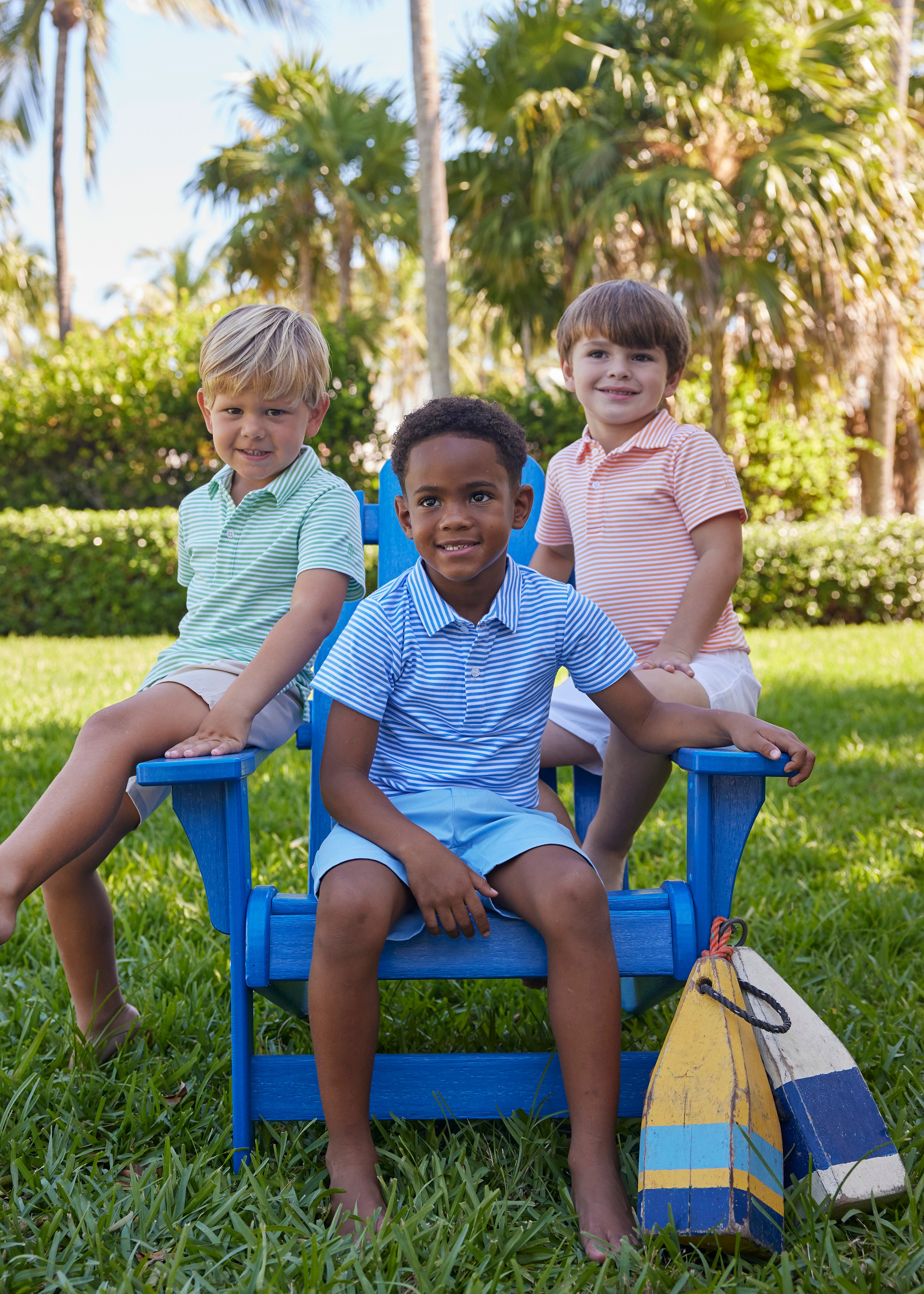 Short Sleeve Polo - Green Stripe