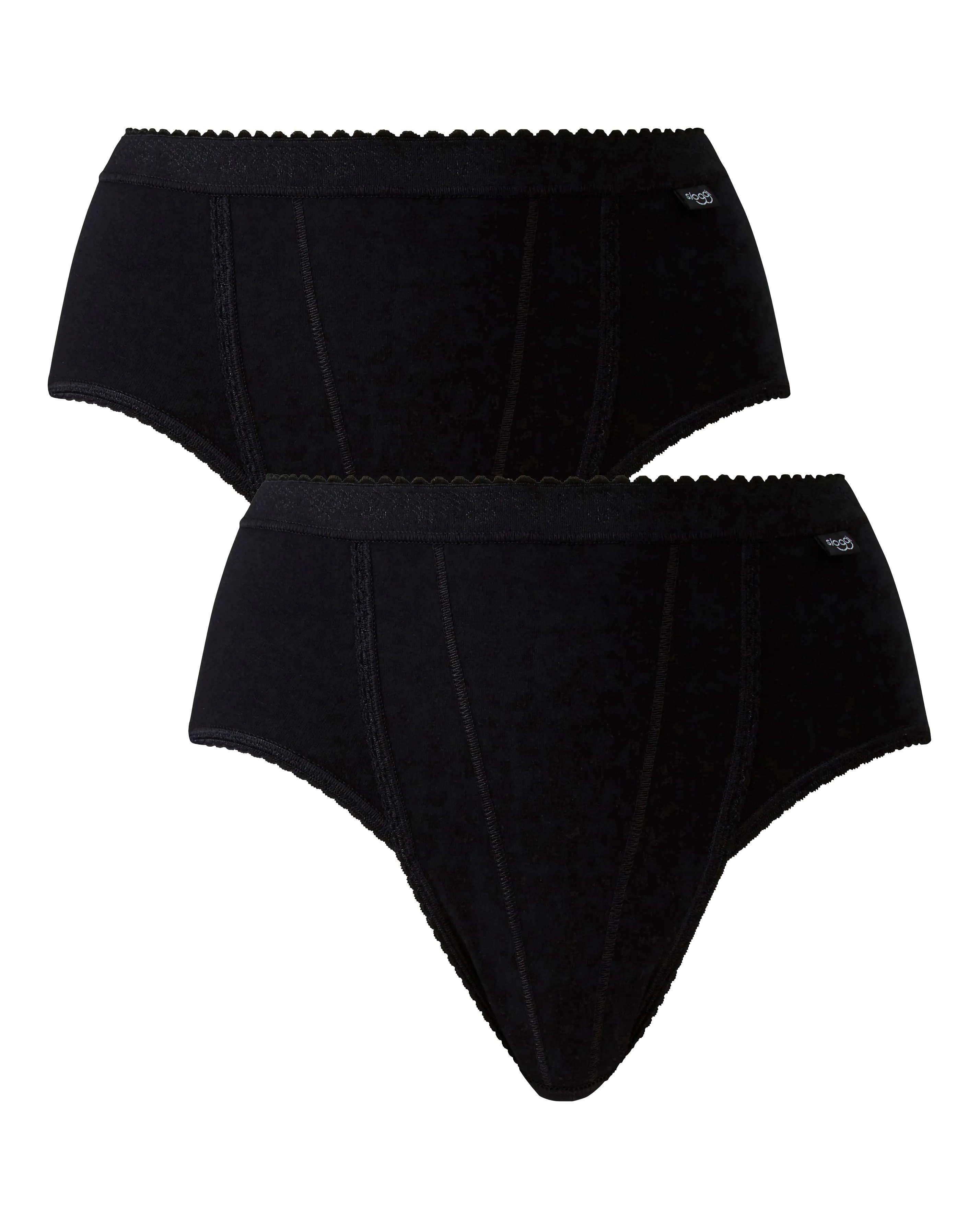 Sloggi 2 Pack Light Control Cotton Tai Knickers | Simply Be