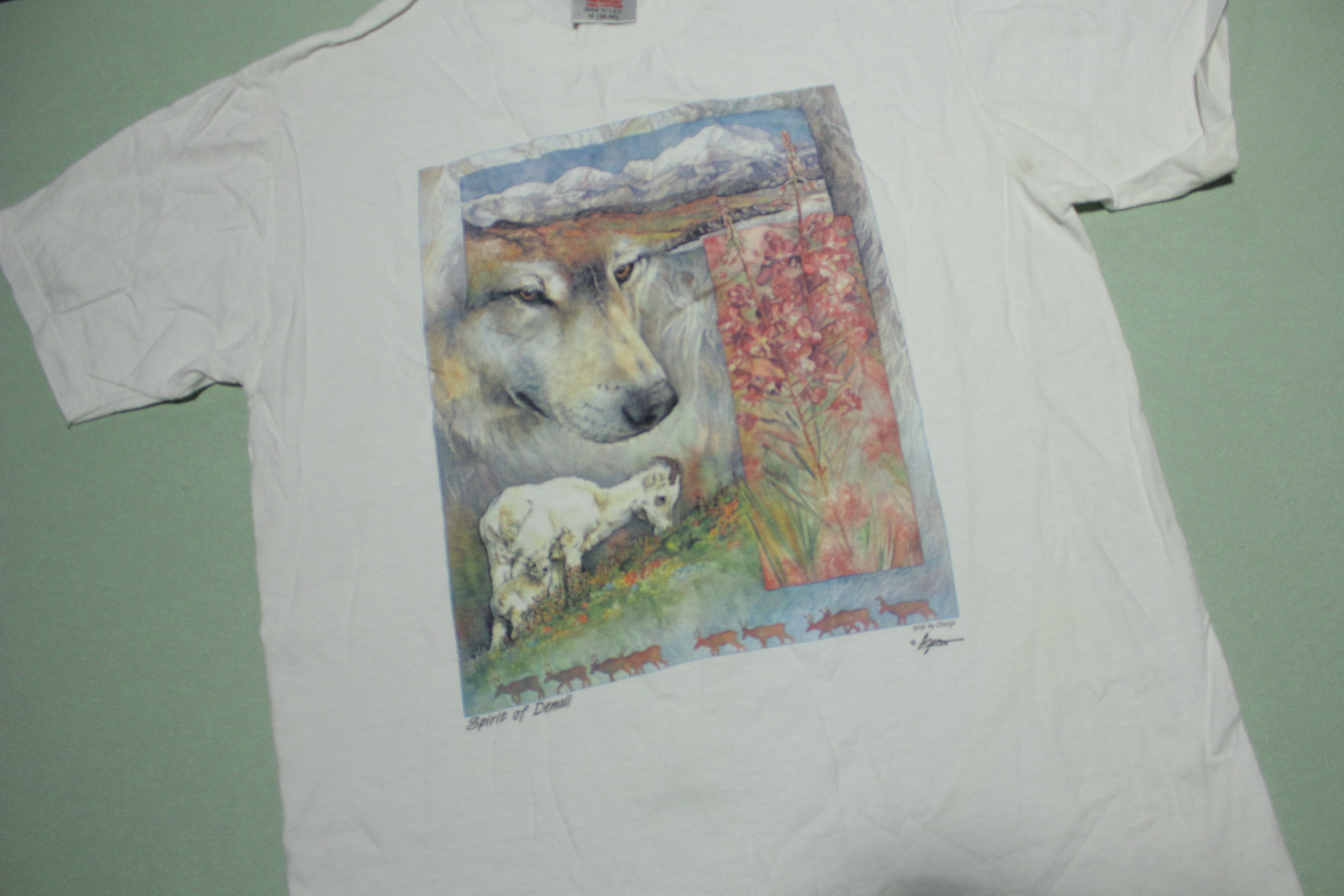 Spirit of Denali Wolf Prairie 90's Deadstock Tourist T-Shirt