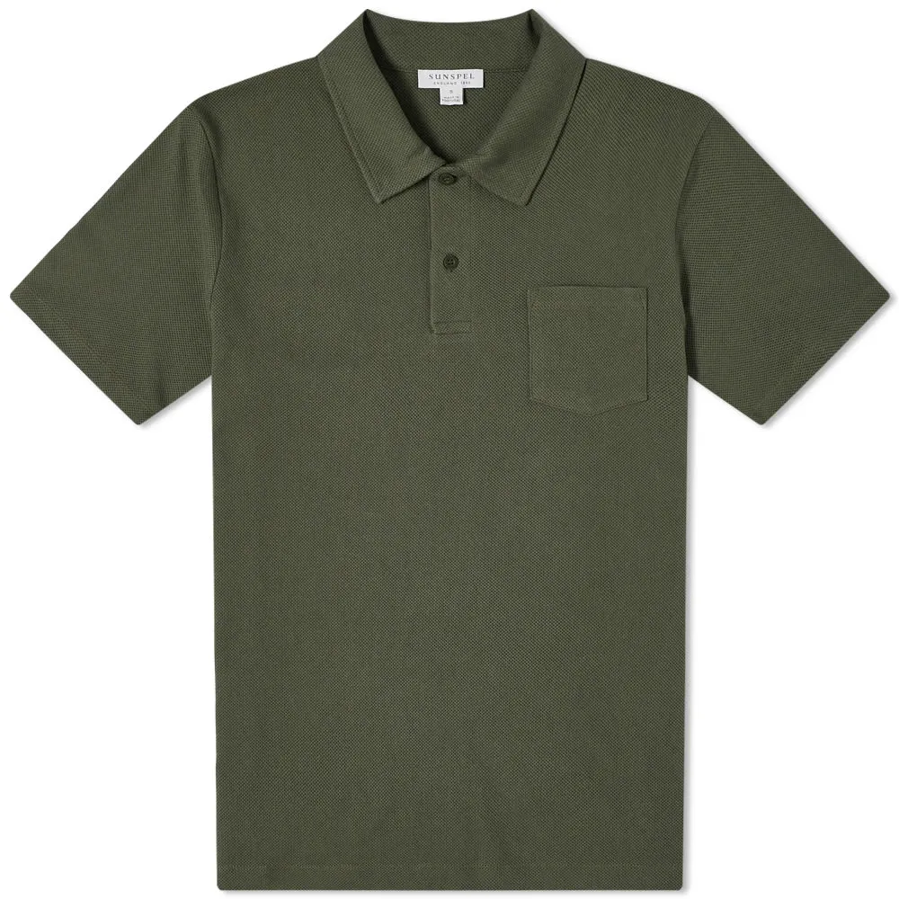 Sunspel Riviera PoloDark Khaki