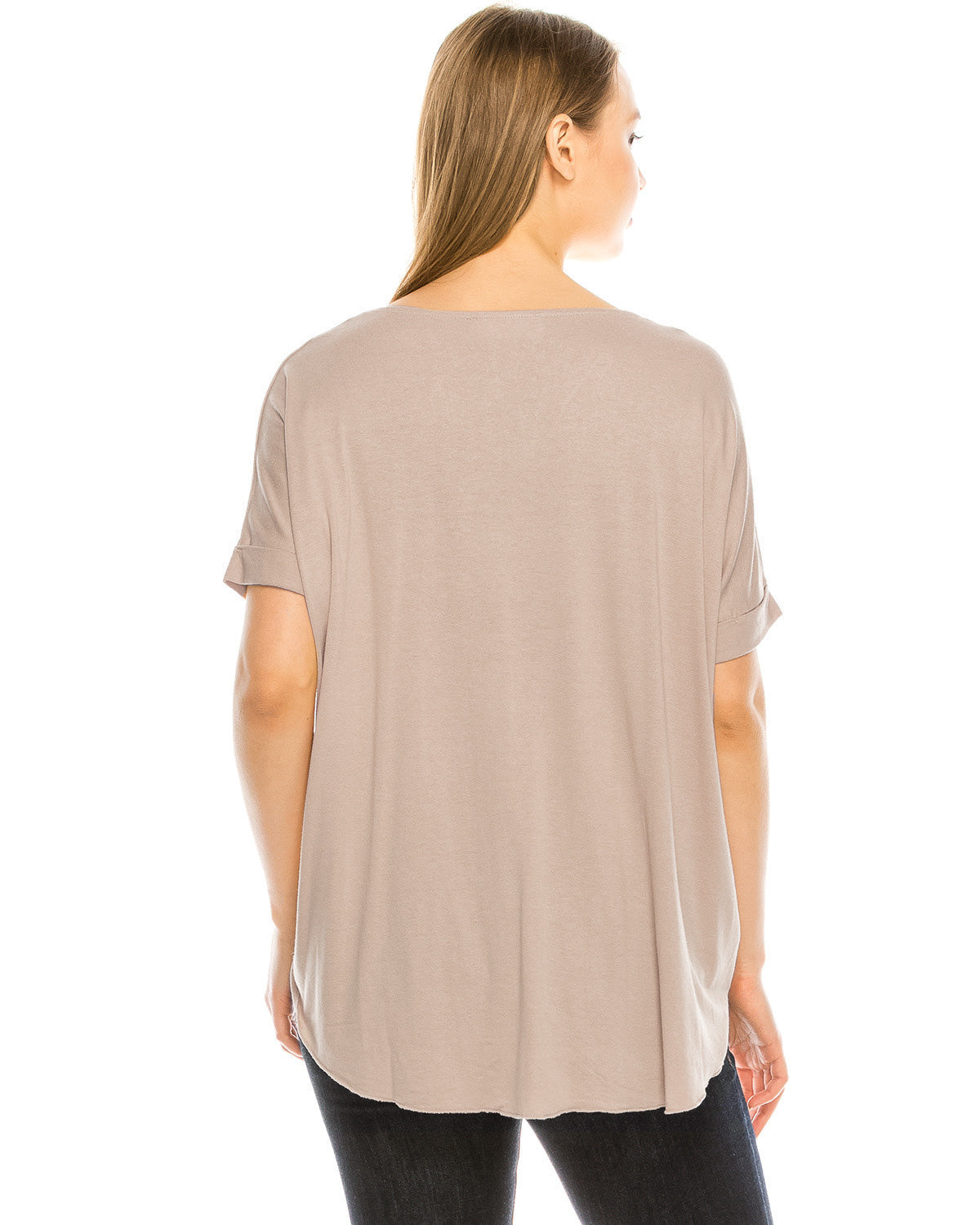 Surplice V-Neck Top Short Sleeve Casual Blouse