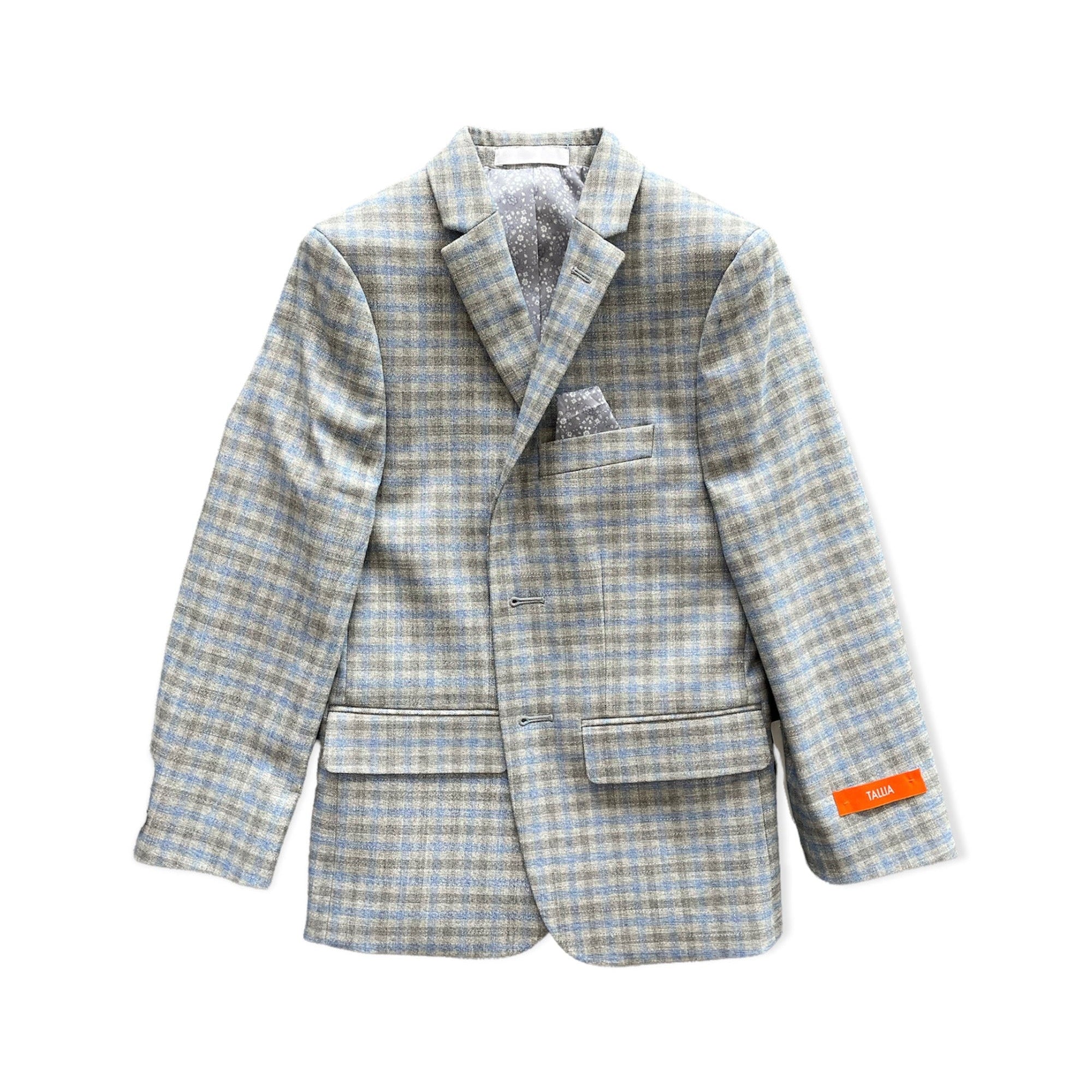 Tallia Boys Grey Grid Sports Jacket XZ0039