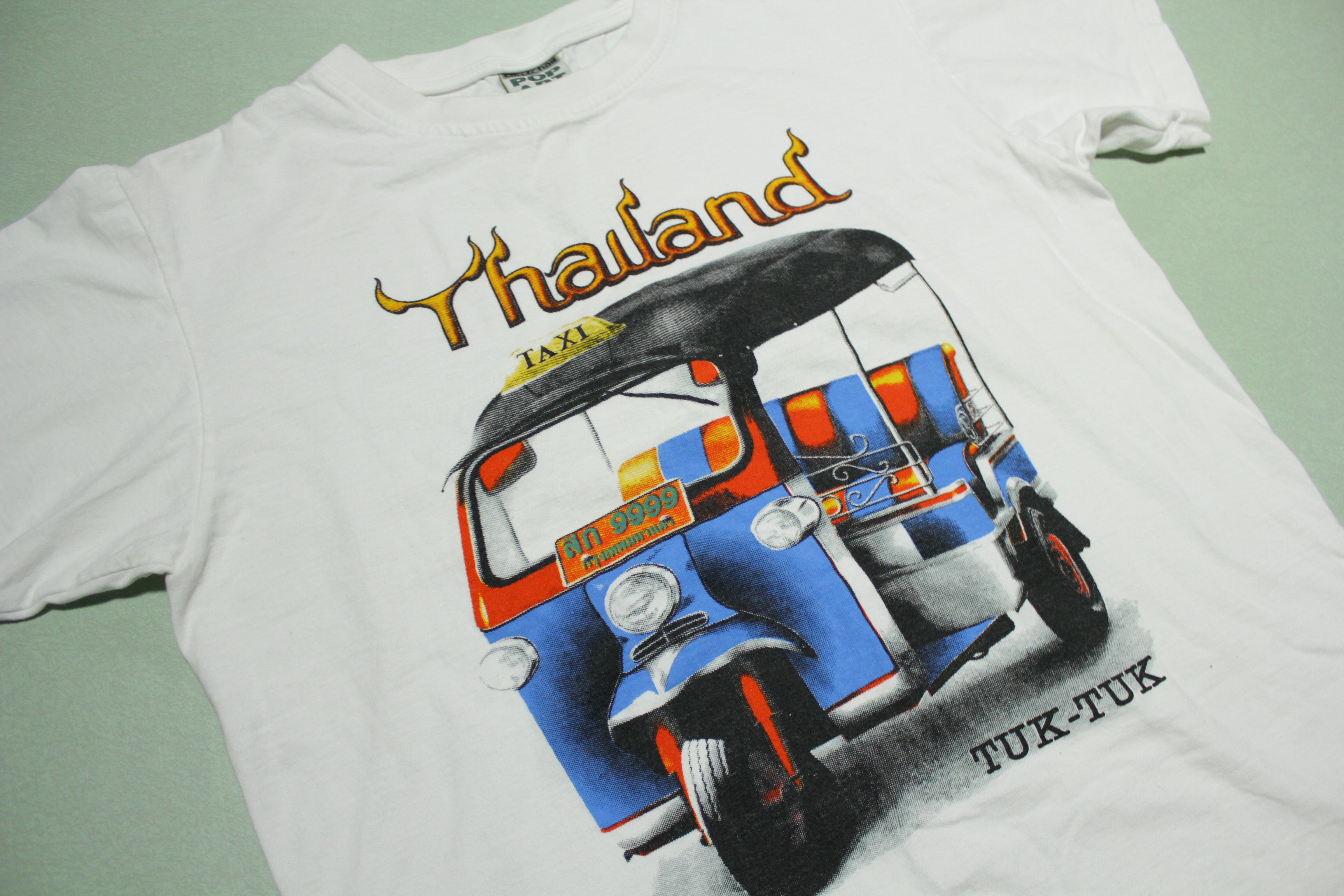 Thailand Tuk Tuk Taxi  Cart 90's Vintage T-Shirt