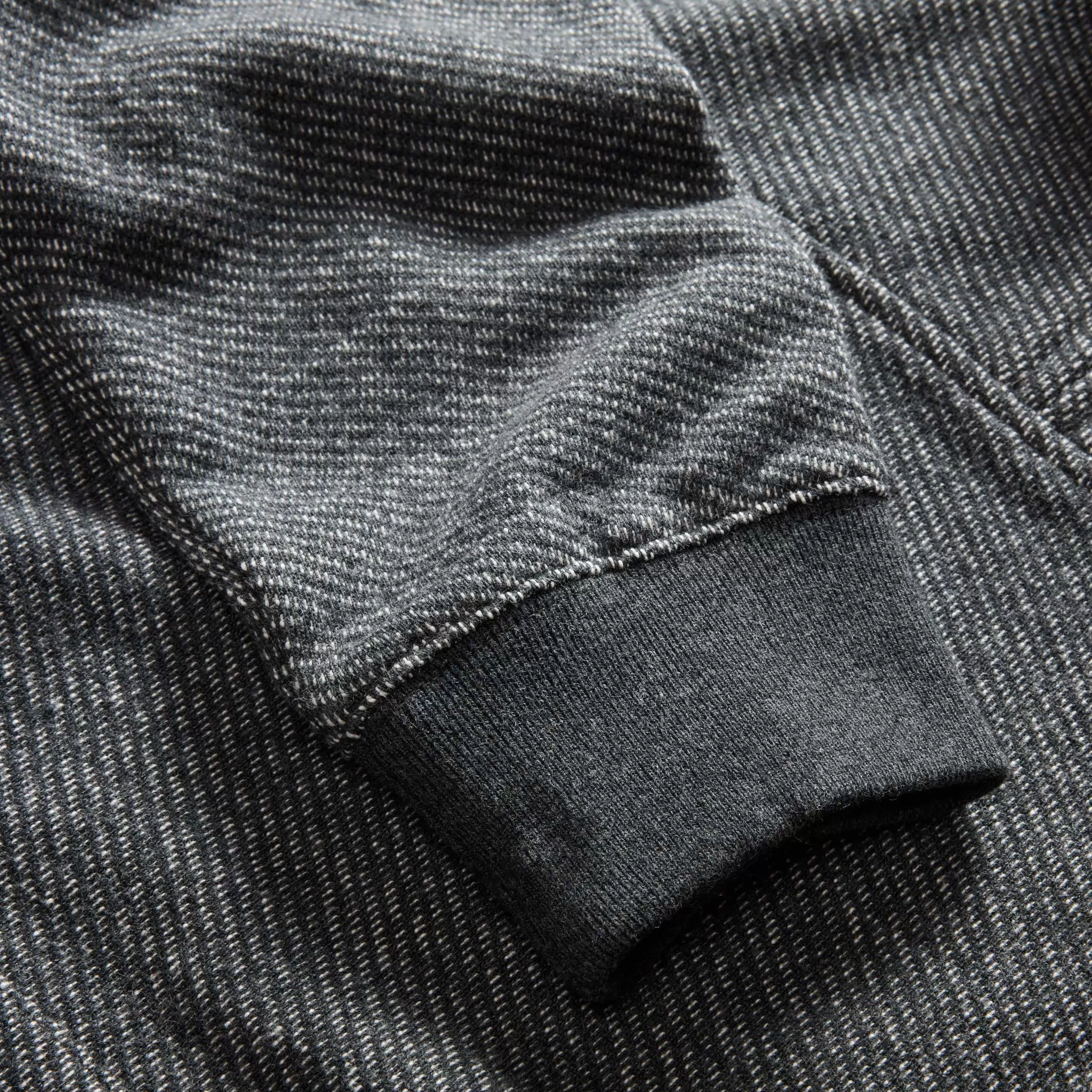 The Briggs Pullover in Coal French Terry Twill Knit