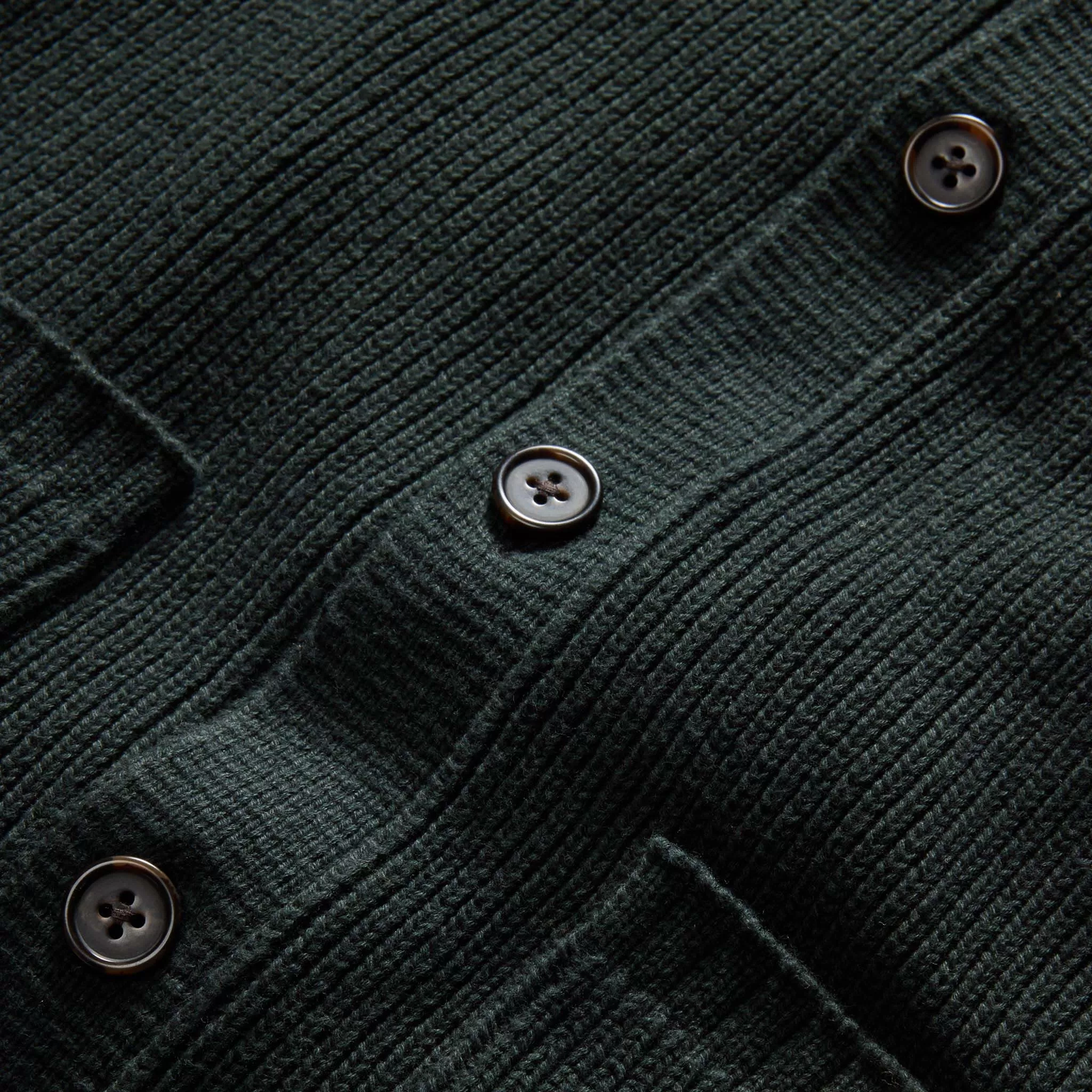 The Harbor Sweater Jacket in Black Pine Heather