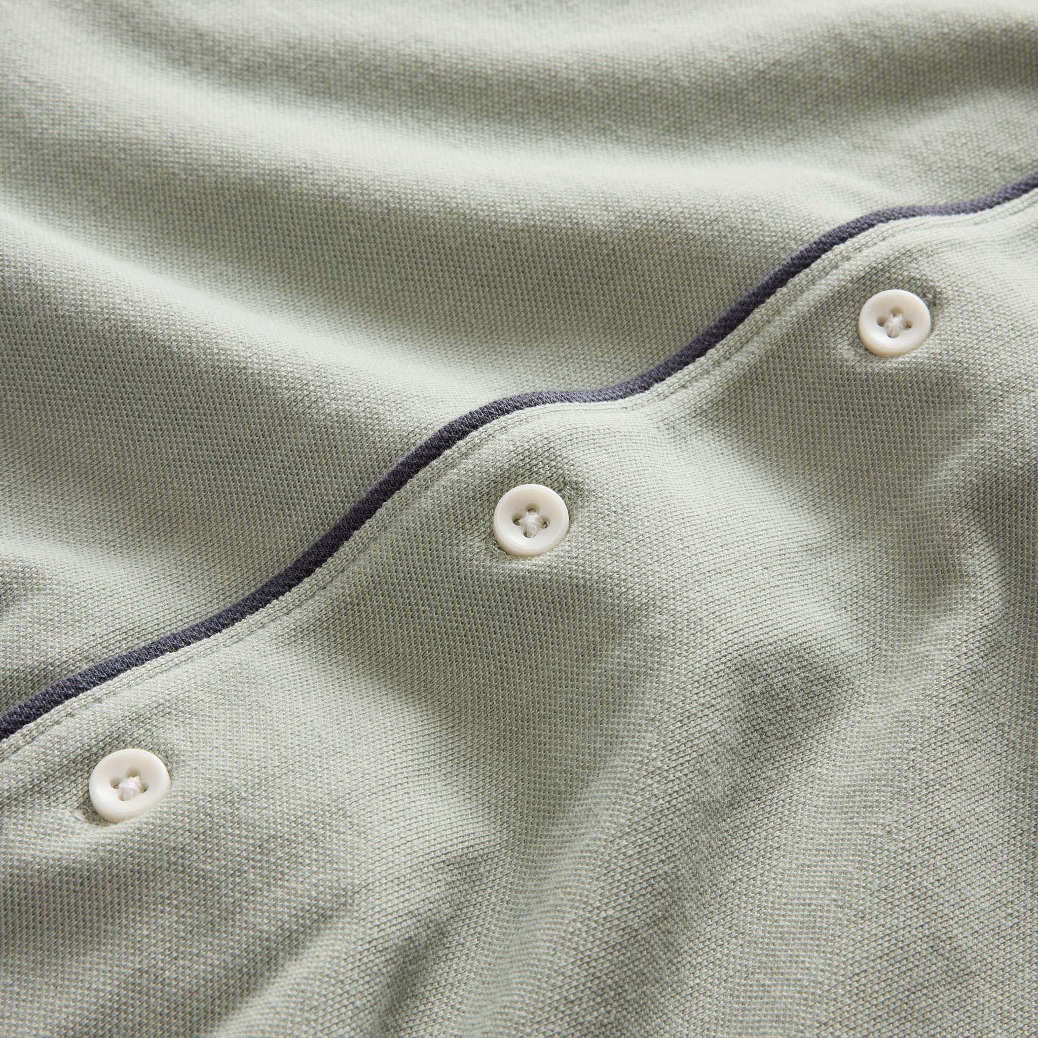 The Harwich Shirt in Surf Green Tipped Pique