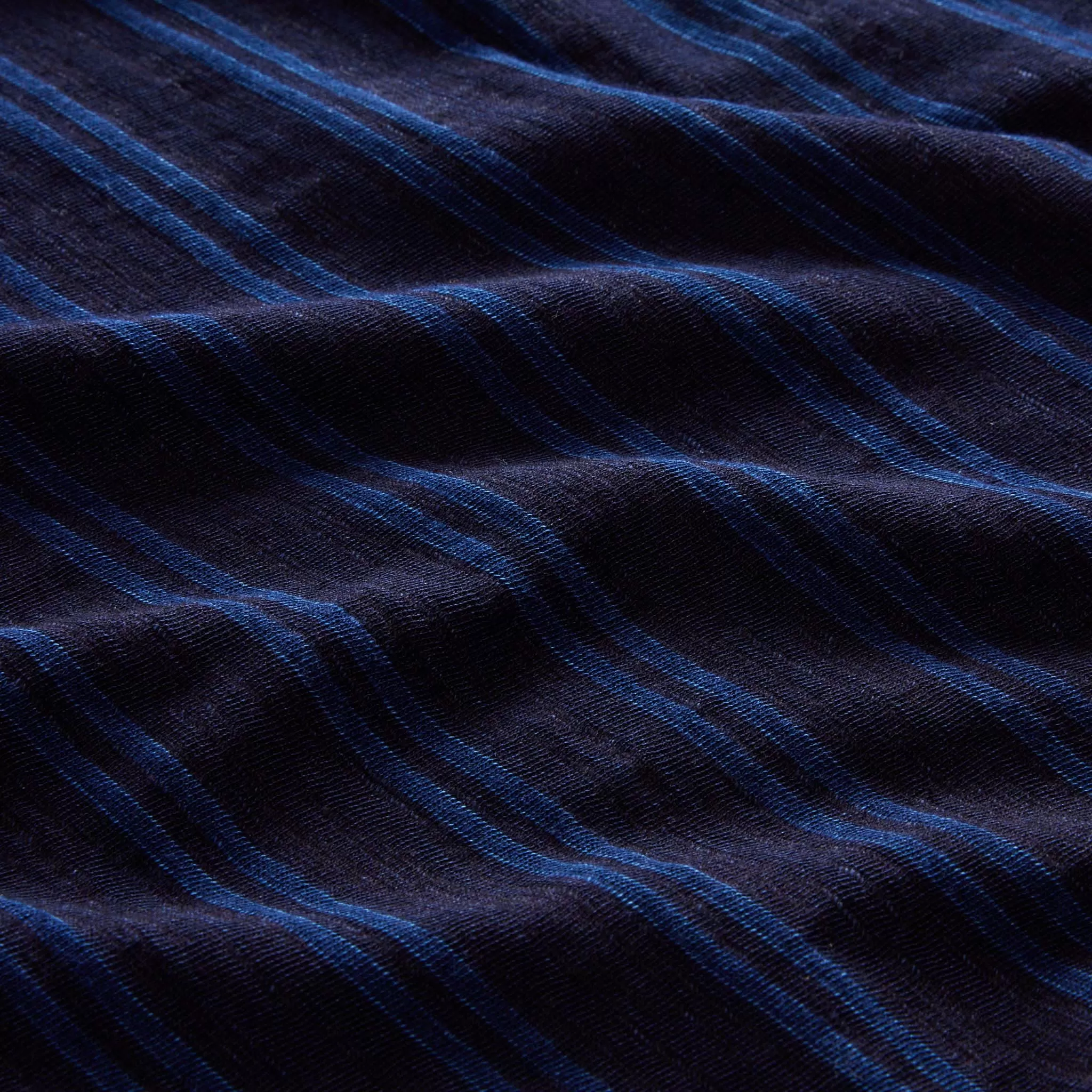 The Organic Cotton Polo in Rinsed Indigo Stripe