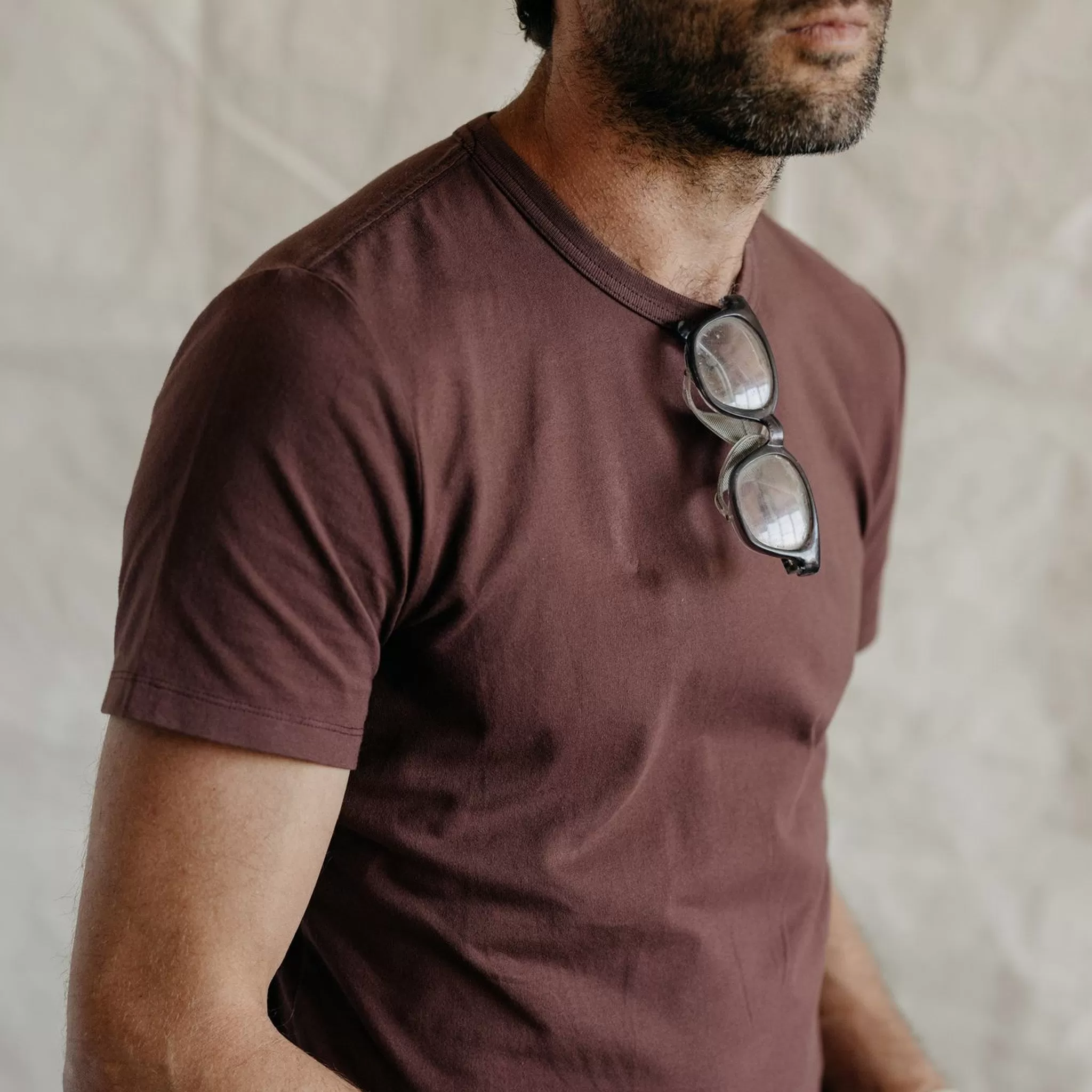 The Organic Cotton Tee in Burgundy