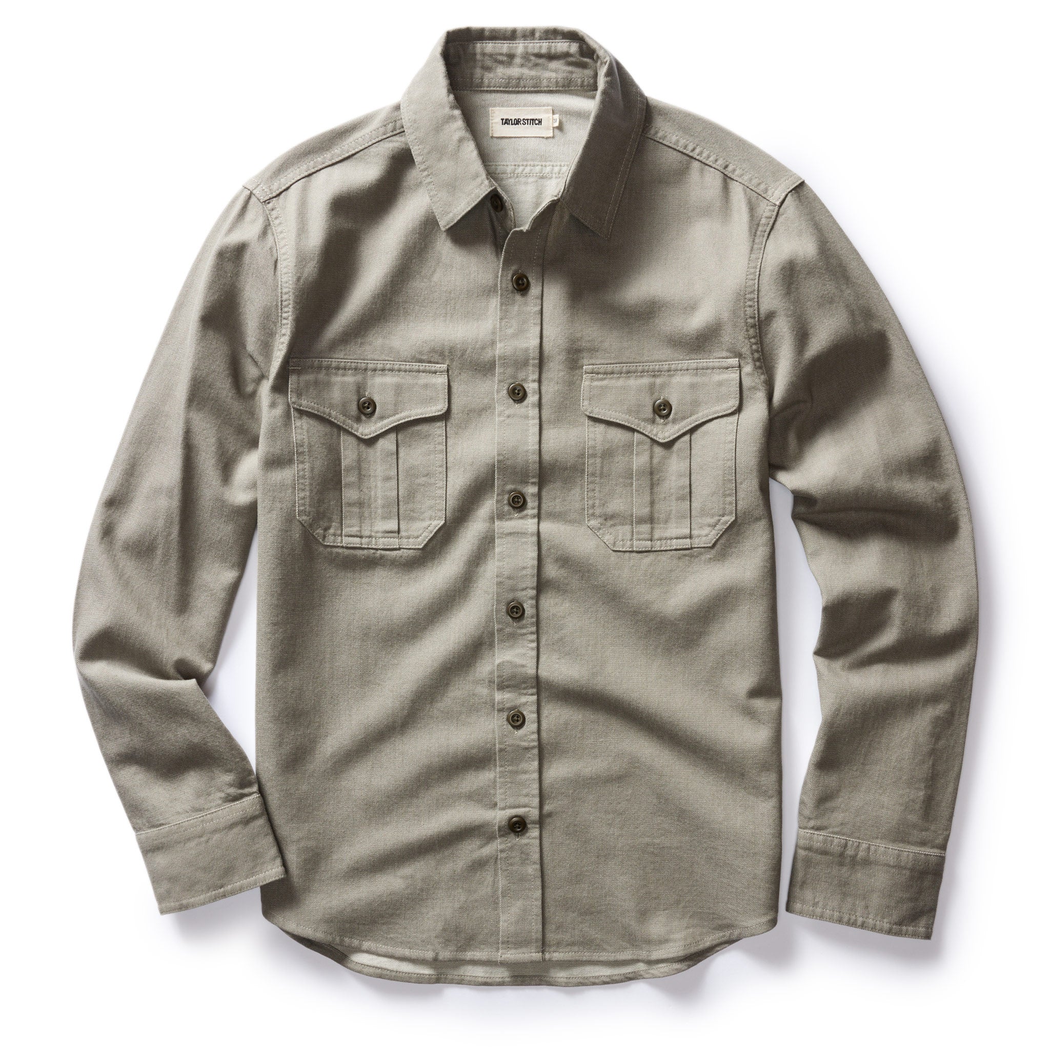 The Saddler Shirt in Smoked Olive Twill