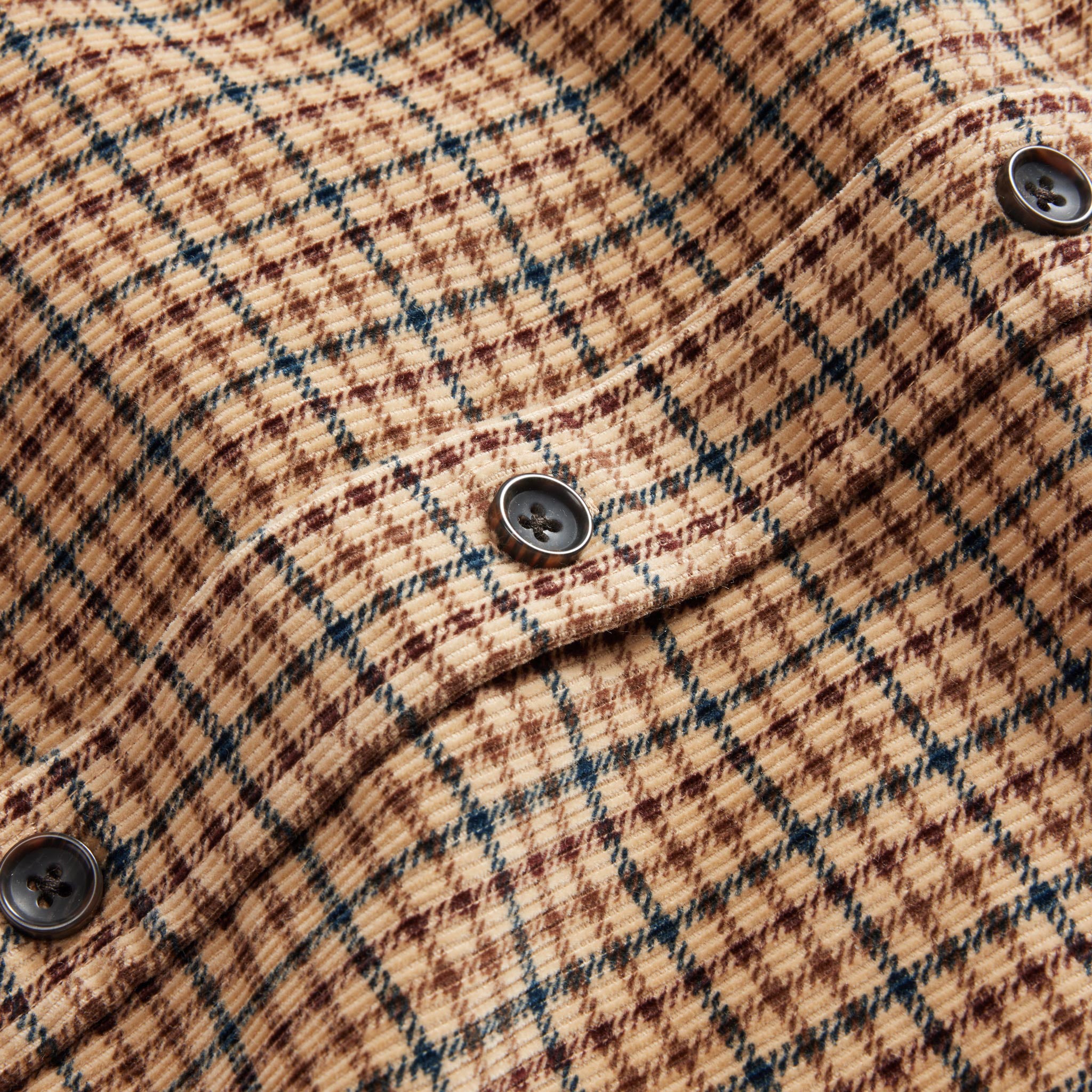 The Saddler Shirt in Teak Plaid Cord