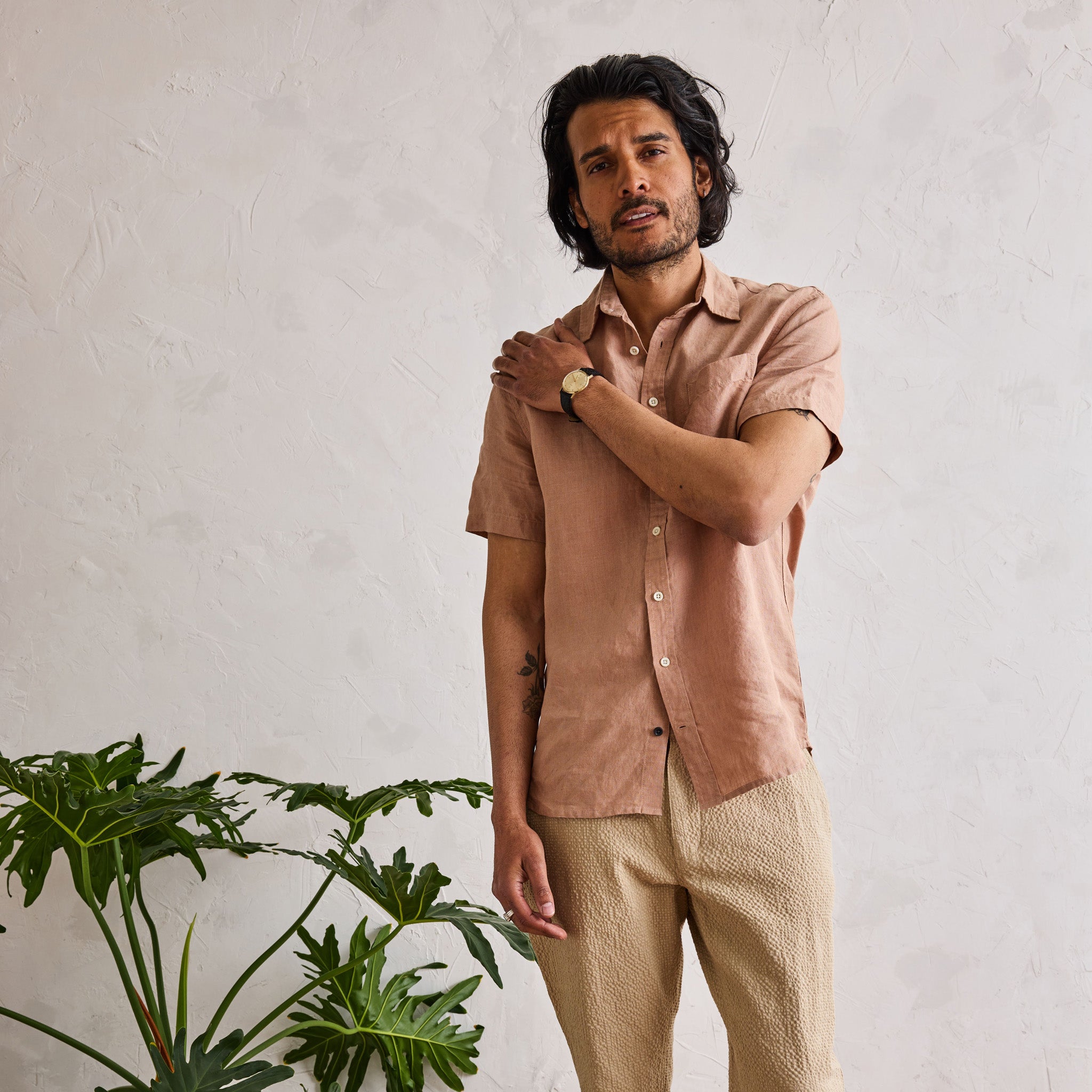 The Short Sleeve California in Clay Hemp