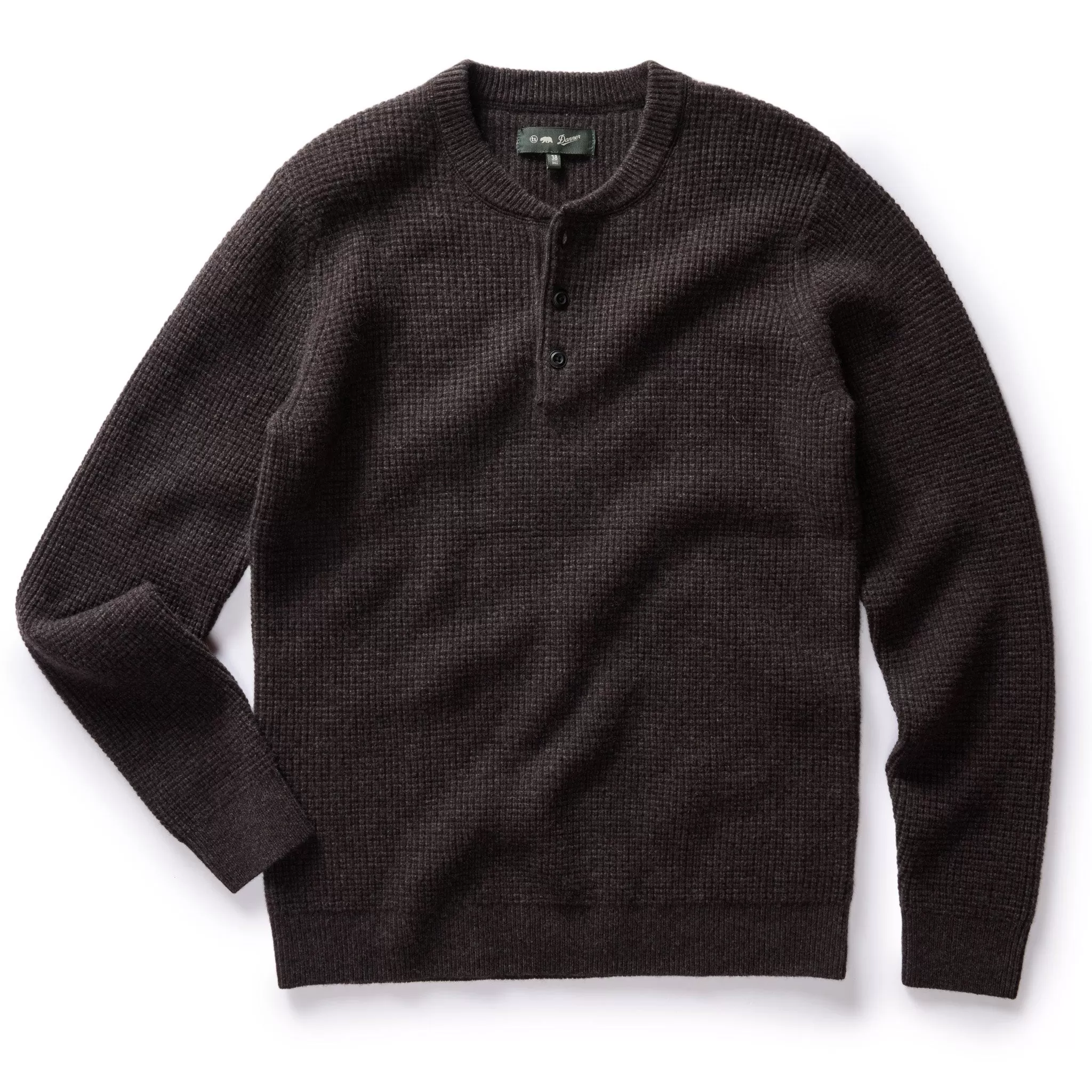 The Sidecountry Sweater in Coffee Heather Merino Waffle