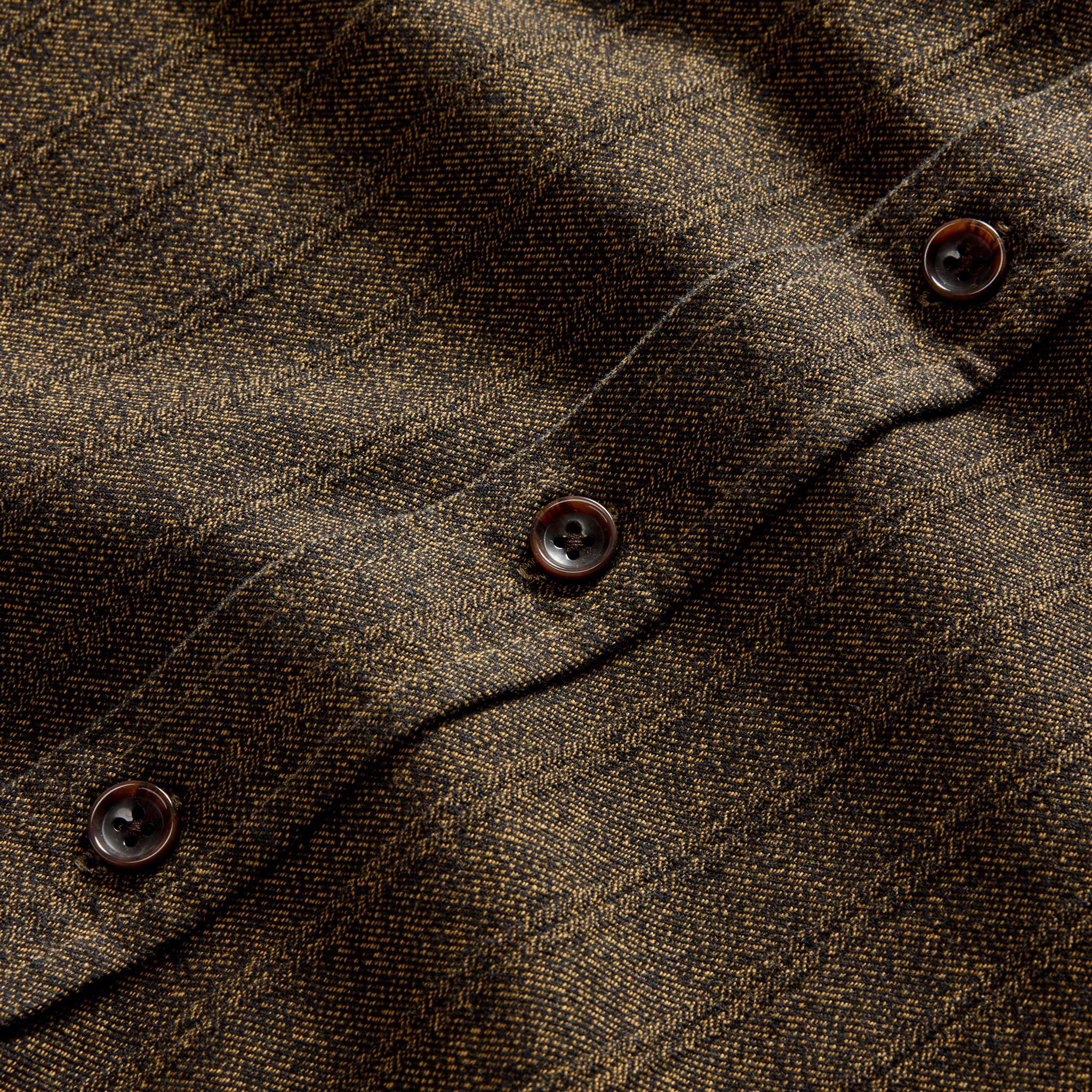 The Utility Shirt in Tarnished Brass Herringbone