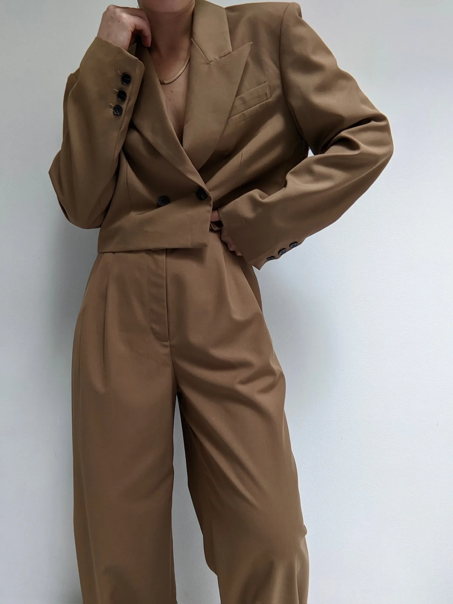 Toffee Twill Pantsuit