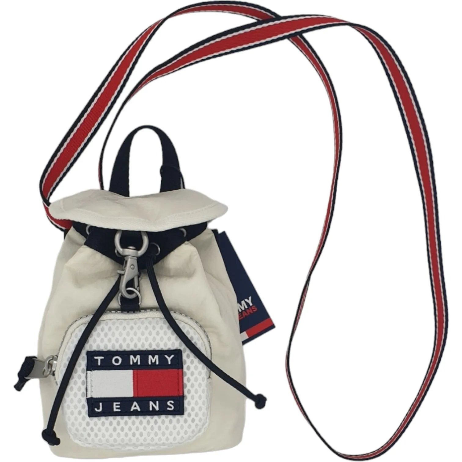 Tommy Jeans White Micro Rucksack 'Phone Bag