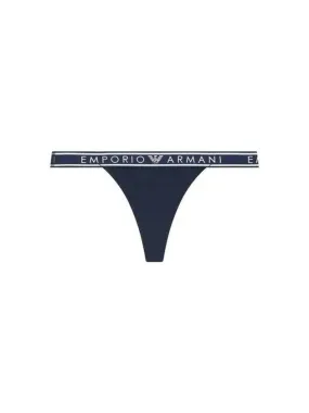 UNDERWEAR Women s Line Logo Banding Solid Thong Panties Marine 270348