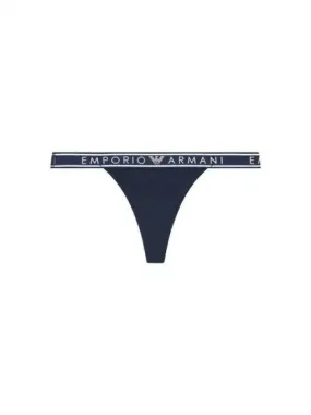 UNDERWEAR Women s Line Logo Banding Solid Thong Panties Marine 270694