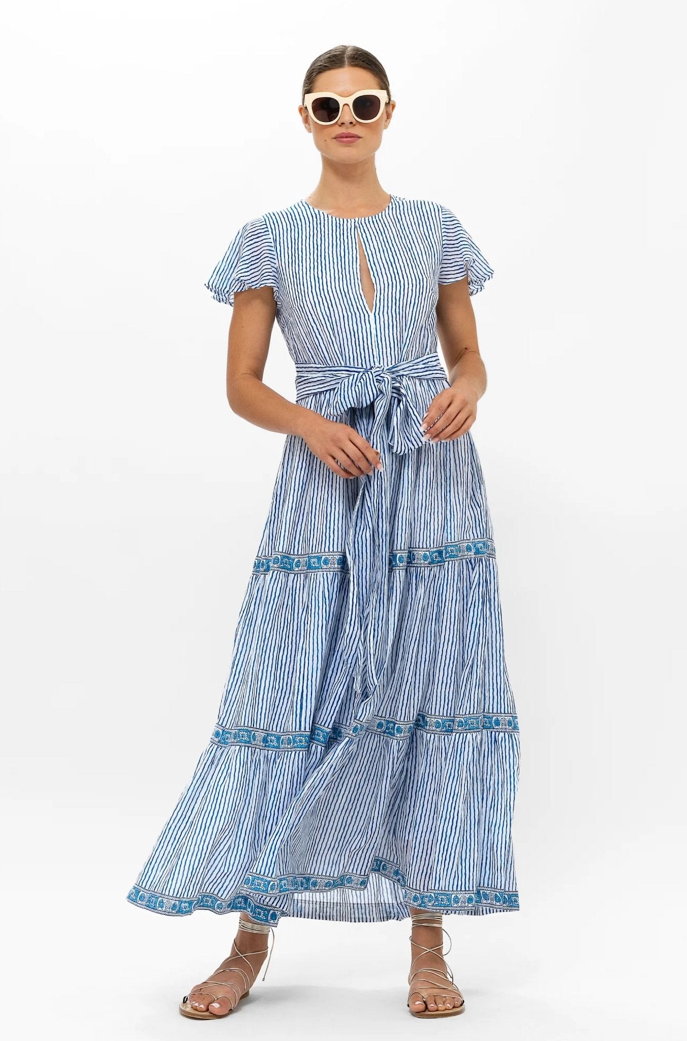 V-Neck Maxi in Sorrento Blue