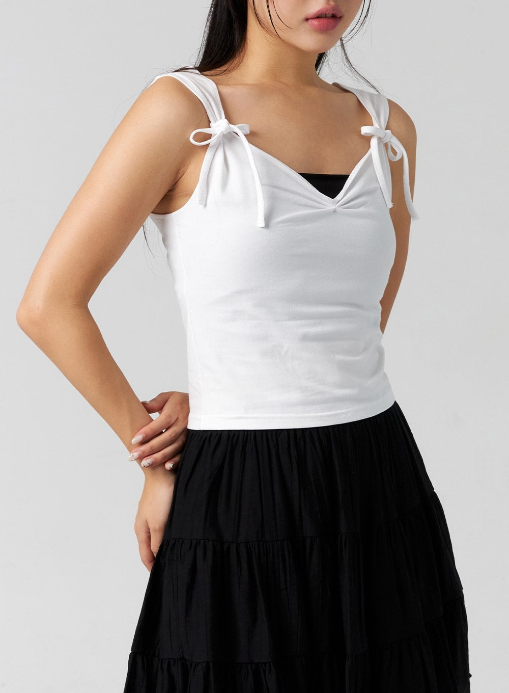 V-Neck Ribbon Top CG303