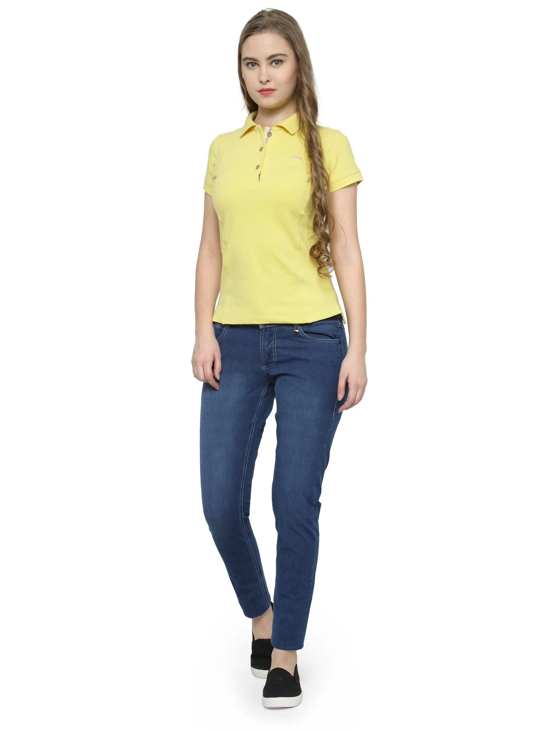 Women Solid Blue Color Jeans