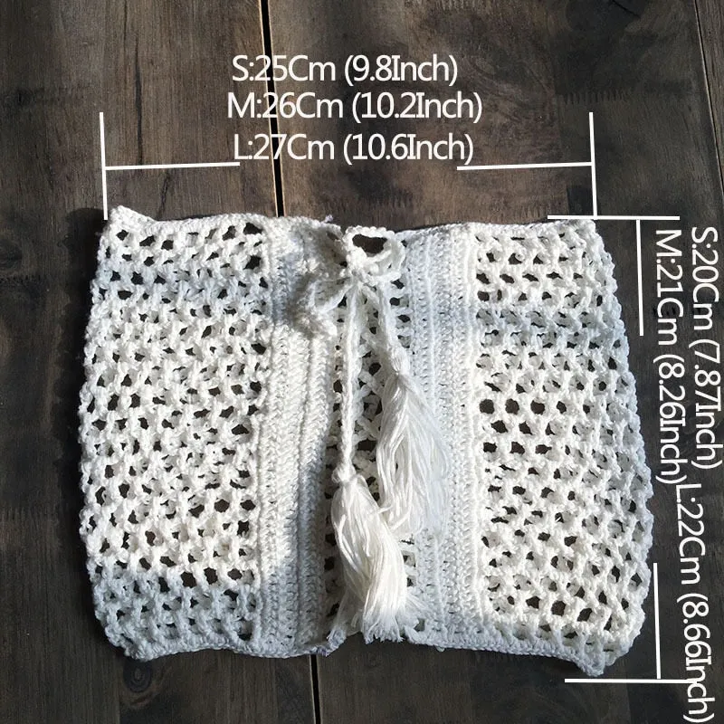 Women's Sexy Hollow Out Bandage High Waist Swimwear Crochet Panties